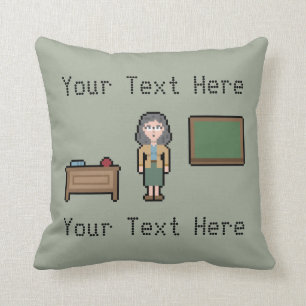 Coussin Professeur fait sur commande de femelle de pixel
