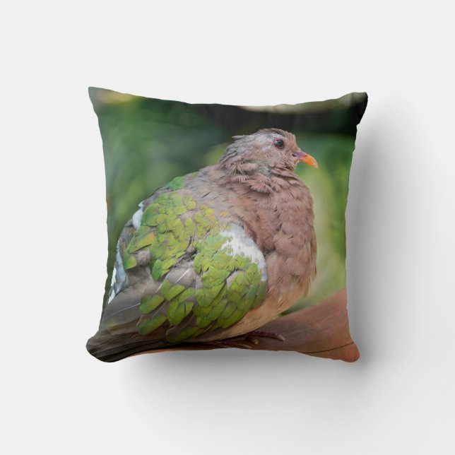 Coussin Profil et perche de la tourterelle Emerald Dove (Recto)
