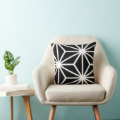 Coussin Profil sous convention astérisque géométrique noir (Chaise)