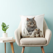 Coussin Profitez du thé d'hiver de chat (Chaise)