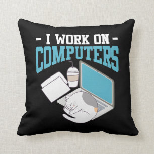 Coussin Programmateur de chats en informatique de jeu Nerd