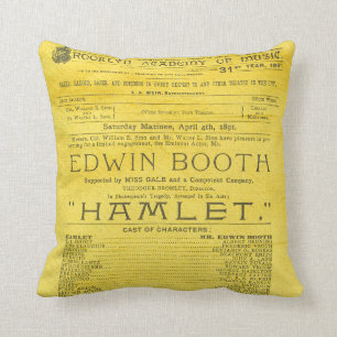 Coussin Programme de Hamlet de cabine d'Edwin