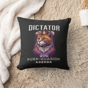 Coussin Programme de persuasion Citation de chats amusante
