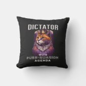 Coussin Programme de persuasion Citation de chats amusante (Recto)