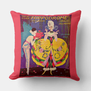 Coussin Programme Hippodrome de New York des années 1920