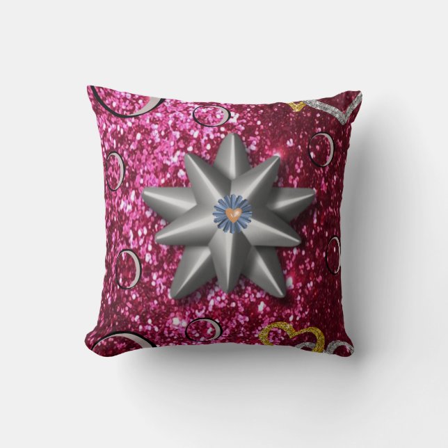 Coussin projeter des étoiles de décore d'oreiller (Recto)