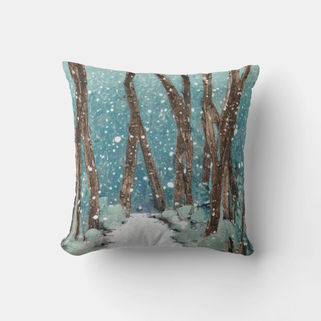 Coussin Promenade d'hiver (Recto)