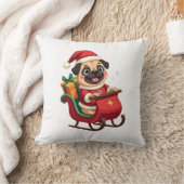 Coussin Promenade en traîneau de Pug (Couverture)