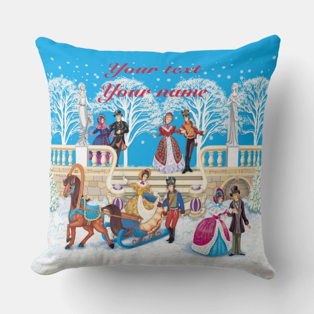 Coussin Promenade hivernale (Recto)