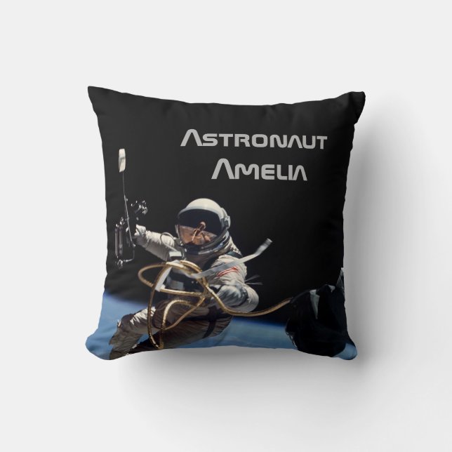 Coussin Promenade spatiale d'astronaute personnel (Recto)