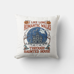 Coussin Promenades Romantiques à Travers une Maison Hantée