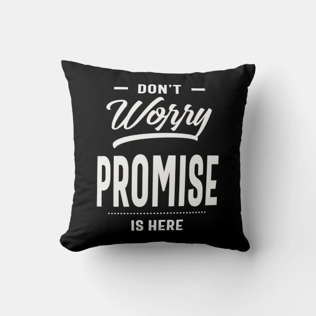 Coussin Promesse Nom personnalisé Anniversaire Cadeau (Recto)