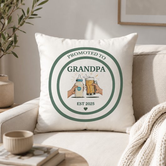 Coussin Promu Grand-Papa dès 2025