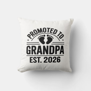 Coussin Promu Grand-père, Établi en 2026, Drôle de nouveau