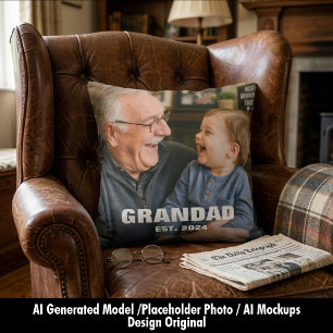 Coussin Promu Grand-père pour la première fête des pères p