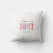 Coussin Promue Tante 2025 | Nouveau Cadeau de Tante (Recto)