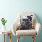 Coussin Prophétie du Crâne et du Corbeau (Chaise)
