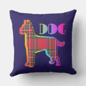 Coussin Propriétaire d'animal de compagnie bleu de chien r (Verso)
