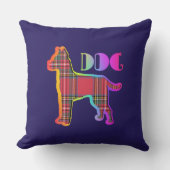 Coussin Propriétaire d'animal de compagnie bleu de chien r (Recto)