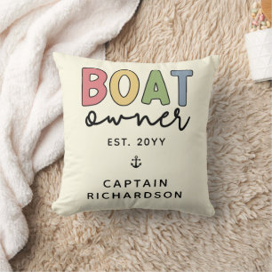 Coussin Propriétaire de bateau sur mesure établi Nouveau p