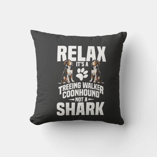 Coussin Propriétaire de Treeing Walker Coonhound Chiot Se (Recto)