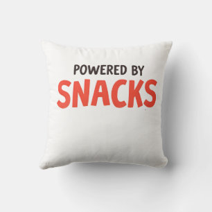 Coussin Propulsé par des collations - Joli dessin humorist
