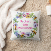 Coussin Protéger nos pollinisateurs Fleurs d'abeilles (Couverture)