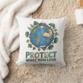 Coussin Protégez ce que vous aimez" Conception De l'enviro (Couverture)