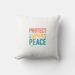 Coussin Protégez votre paix - Motivation minimaliste