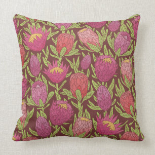 Coussin Protéines roses foncées et violettes Tropica Jetez