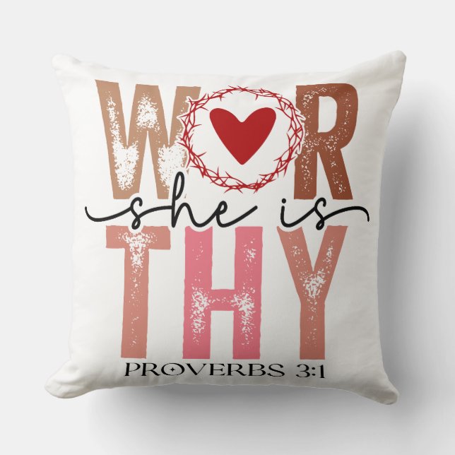 Coussin Proverbes 3:1 Foi (Recto)
