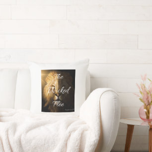 Coussin Proverbes de la fuite des méchants 28:1 KJV