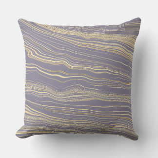 Coussin Prune contemporain, beige avec motif lin
