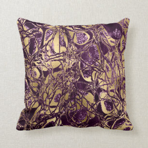 Coussin Prune pourpre d'améthyste de parties scintillante