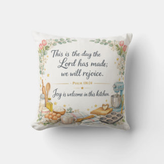 Coussin Psalm 118:24, Messianic Jewish Decor, Bible Verse