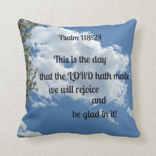 Coussin Psaume 118:24 This is the day that the Lord hath