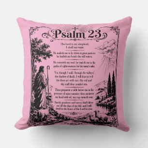 Coussin Psaume 23 Écriture chrétienne