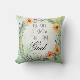 Coussin Psaume 46:10 Demeurez en repos et sachez