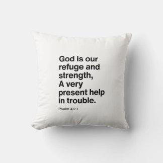 Coussin Psaume 46:1 Dieu est notre refuge et notre force