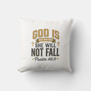 Coussin Psaume 46_5 Typographie chrétienne Vector
