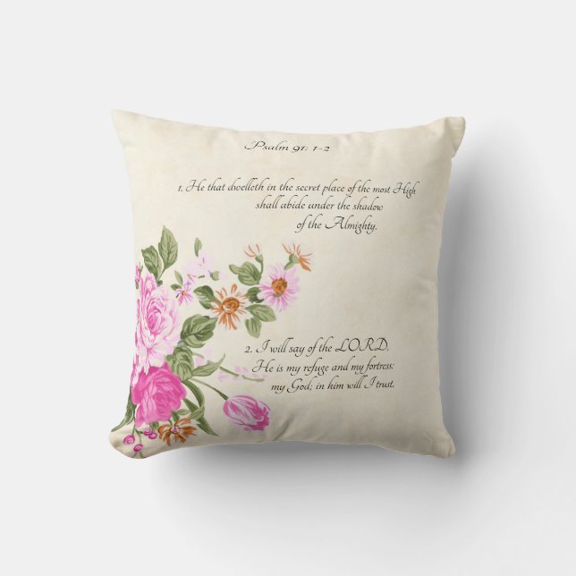 Coussin Psaume 91:1-2   (Recto)