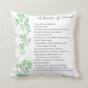 Coussin Psaume de David Le Seigneur est mon berger Verset 