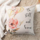Coussin Psaume florale verset biblique 46 (Couverture)
