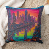 Coussin Psychédélique Darker Cityscape (Couverture)