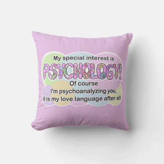 Coussin Psychologie de l'oreiller Langage de l'amour (TDAH (Recto)