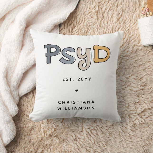 Coussin Psychologue PsyD sur mesure (Couverture)