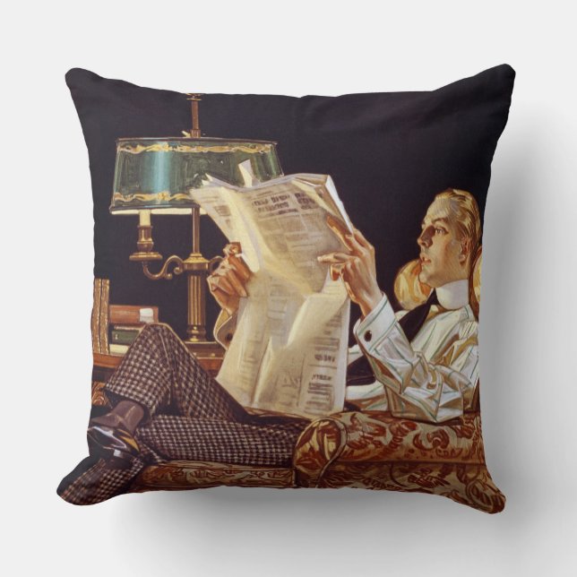 Coussin Publicité américaine, chemise Arrow Colars, 1914 (Recto)