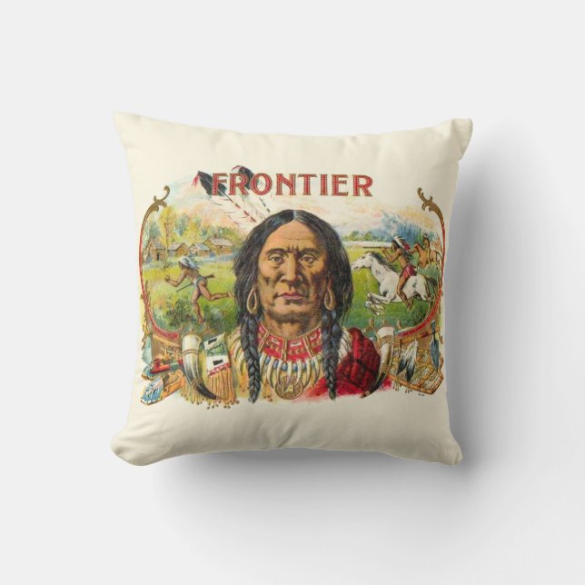 Coussin Publicité de cigar Frontier (Recto)