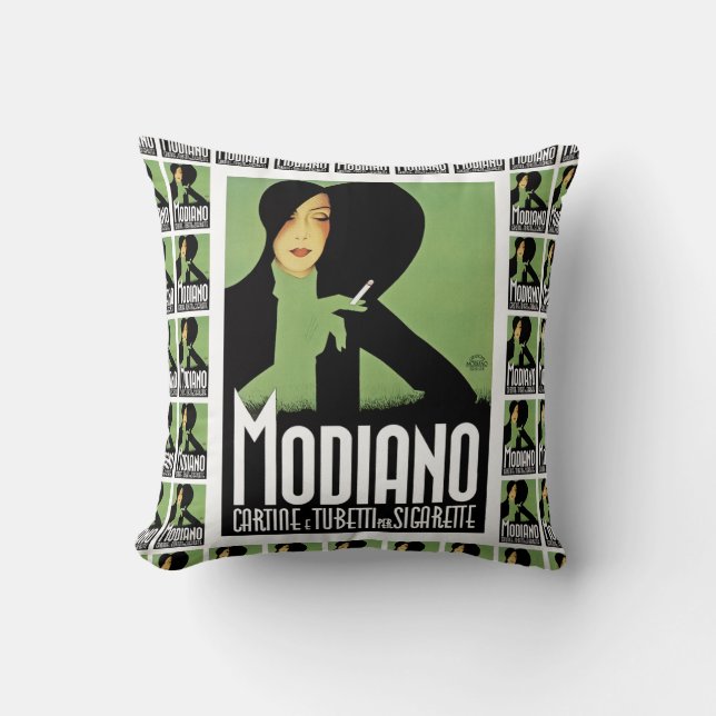Coussin Publicité de la cigarette Modiano (Recto)
