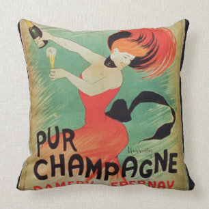 Coussin Publicité par affichage "Pur Champagne", de